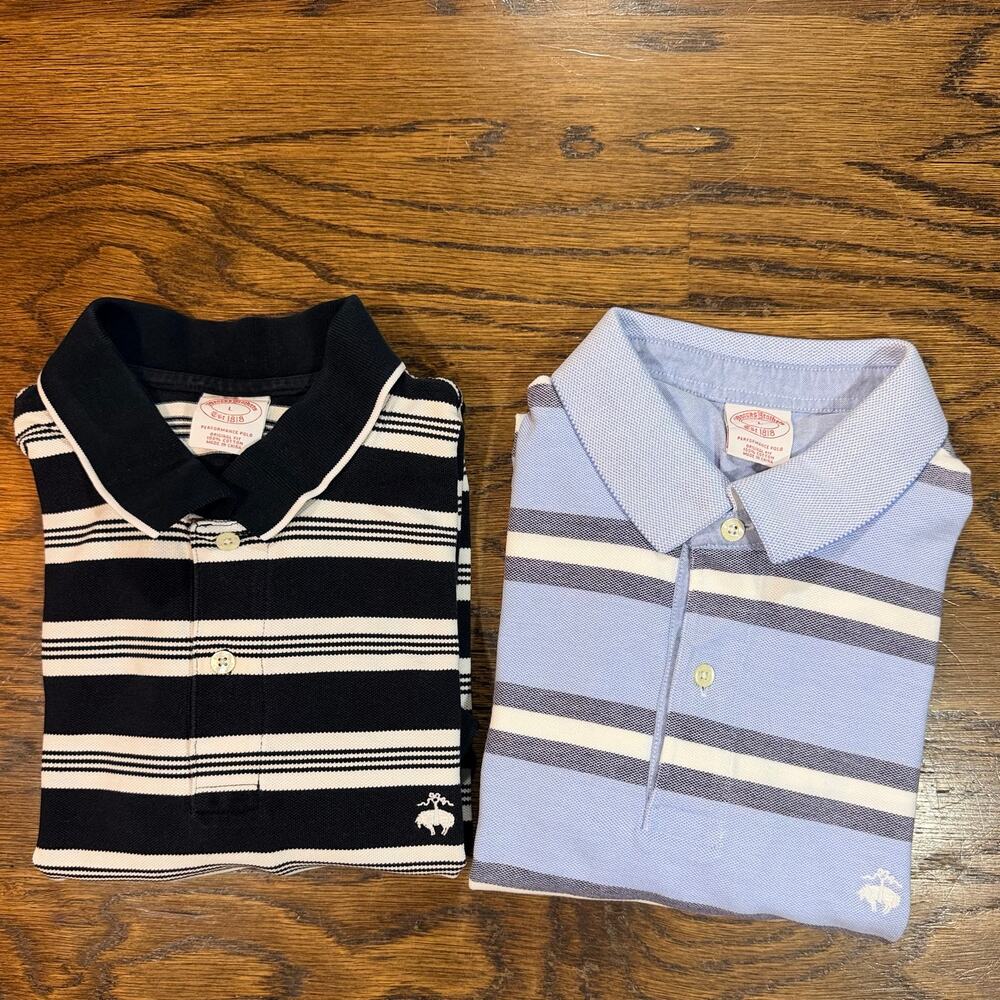 Lot of 2-Brooks Brothers Polo Shirts Golf, Country Club, Office